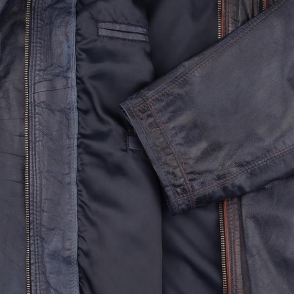 MILESTONE Lederjacke dunkelblau