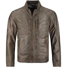 MILESTONE Lederjacke khaki