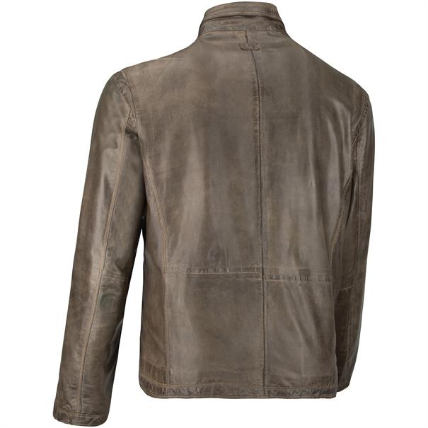 MILESTONE Lederjacke khaki