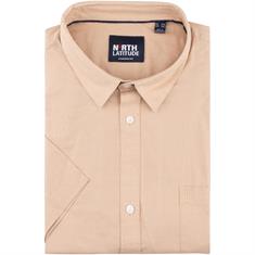 NORTH halbarm Freizeithemd beige