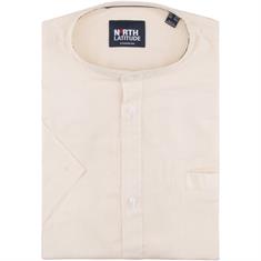 NORTH halbarm Freizeithemd beige