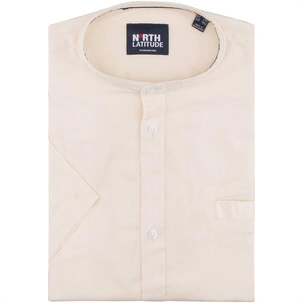 NORTH halbarm Freizeithemd beige