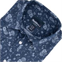 NORTH halbarm Freizeithemd blau