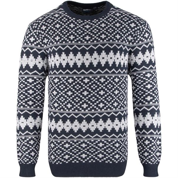 NORTH Norweger Pullover blau