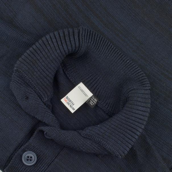 NORTH Pullover blau-meliert