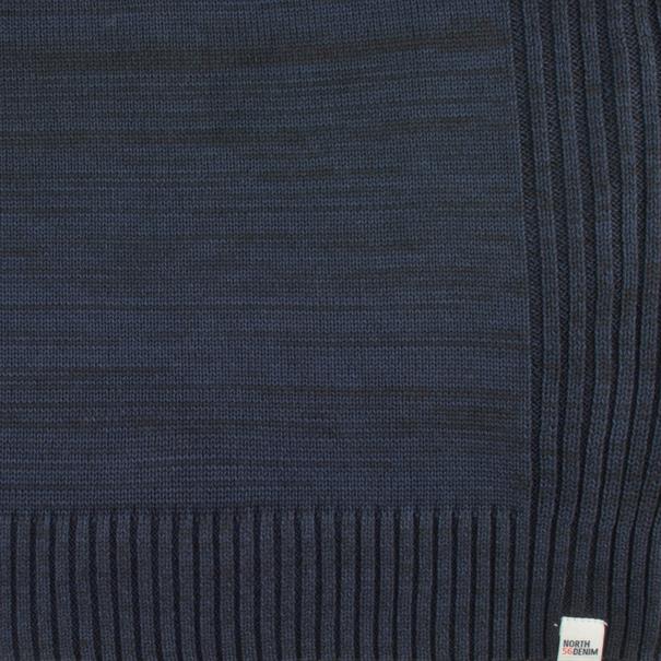NORTH Pullover blau-meliert