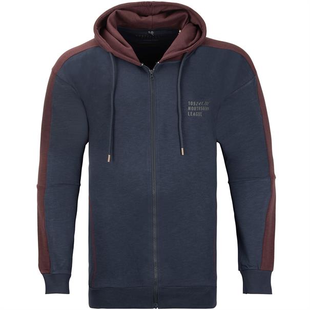 NORTH Sweatjacke blau