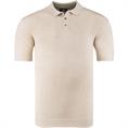 RAGMAN halbarm Polo-Pullover beige