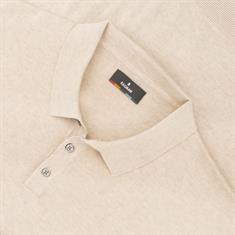 RAGMAN halbarm Polo-Pullover beige