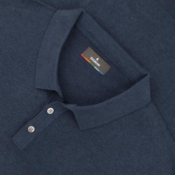 RAGMAN halbarm Polo-Pullover marine