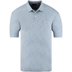 RAGMAN halbarm Poloshirt hellblau-meliert