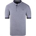 RAGMAN Henley-T-Shirt blau-meliert