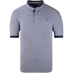 RAGMAN Henley-T-Shirt blau-meliert