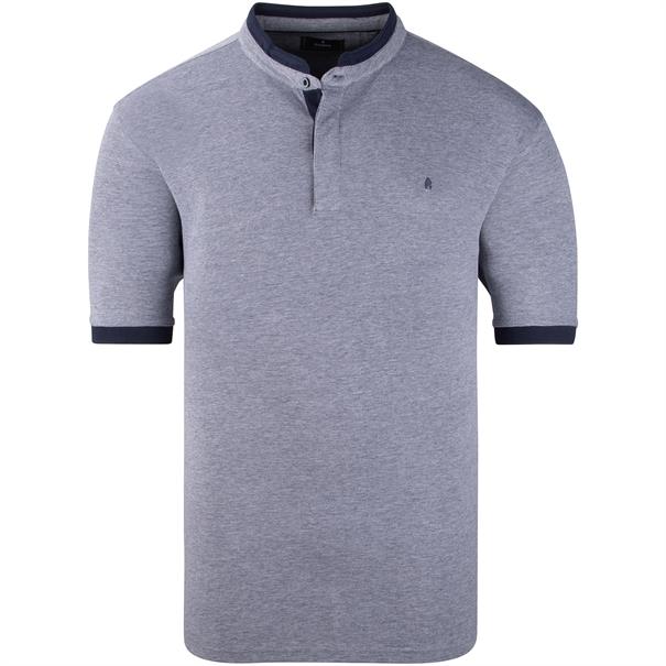 RAGMAN Henley-T-Shirt blau-meliert
