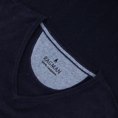 RAGMAN Kaschmir V-Pullover dunkelblau