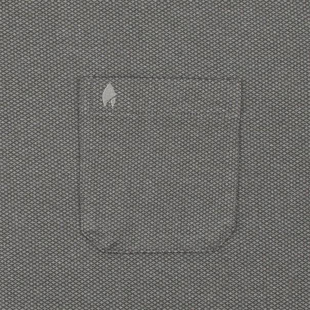 RAGMAN langarm Poloshirt grau-meliert