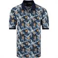 RAGMAN Poloshirt All-Over-Print blau