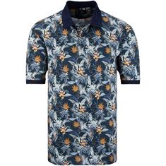 RAGMAN Poloshirt All-Over-Print blau