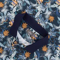RAGMAN Poloshirt All-Over-Print blau