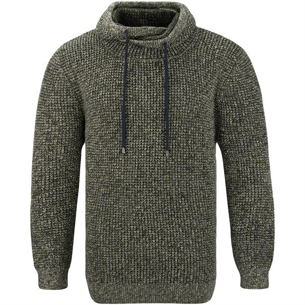 RAGMAN Schalkragen-Pullover grün