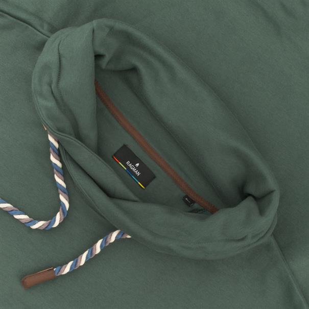 RAGMAN Schalkragen-Sweatshirt grün