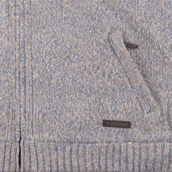 RAGMAN Strickjacke grau-meliert