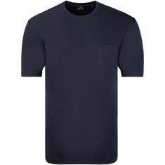 RAGMAN T-Shirt mit Brusttasche blau-meliert
