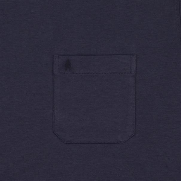 RAGMAN T-Shirt mit Brusttasche blau-meliert