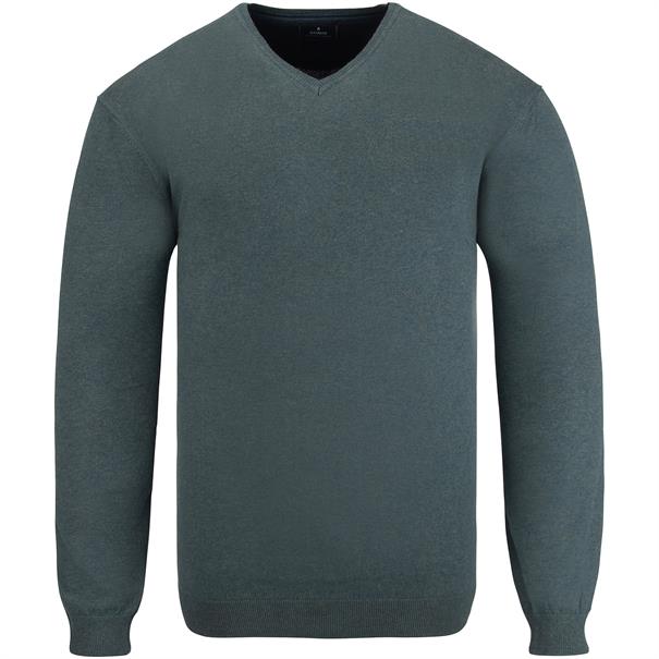RAGMAN V-Pullover grün