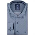 REDMOND gemustertes Freizeithemd blau
