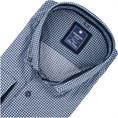 REDMOND gemustertes Freizeithemd blau