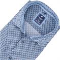 REDMOND gemustertes halbarm Freizeithemd blau