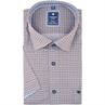 REDMOND gemustertes halbarm Freizeithemd blau