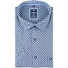 REDMOND gemustertes halbarm Freizeithemd blau