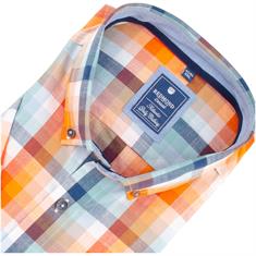 REDMOND halbarm Freizeithemd orange