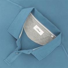 S.OLIVER halbarm Poloshirt mittelblau
