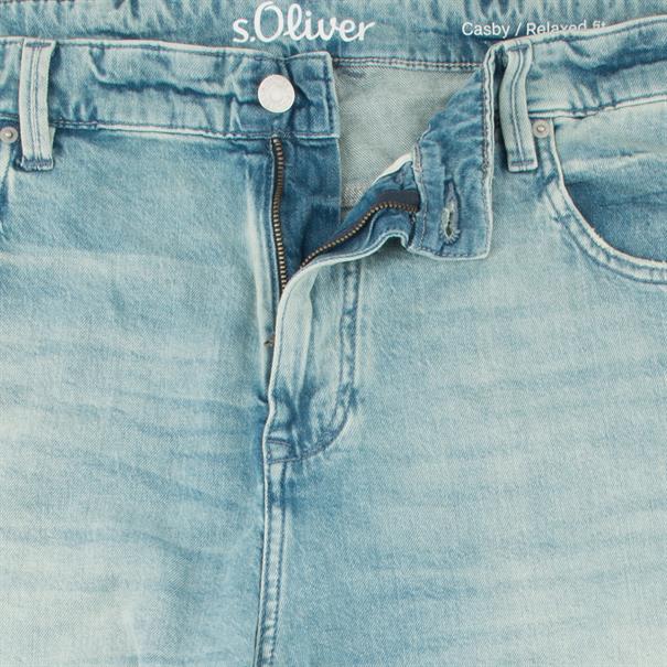 S. OLIVER Jeans-Short hellblau