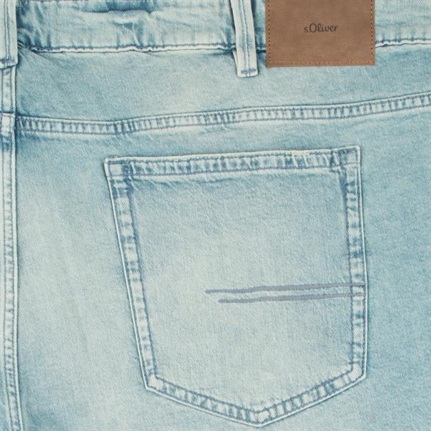 S. OLIVER Jeans-Short hellblau