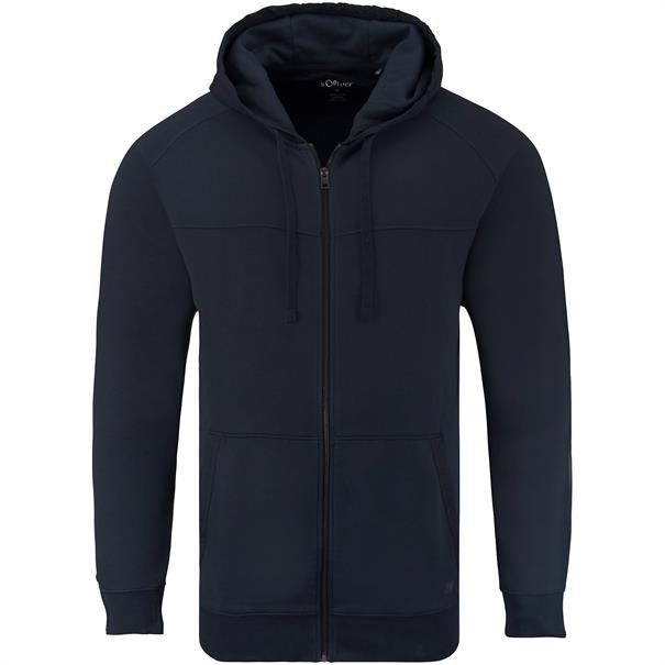 S.OLIVER Kapuzen-Sweatjacke dunkelblau