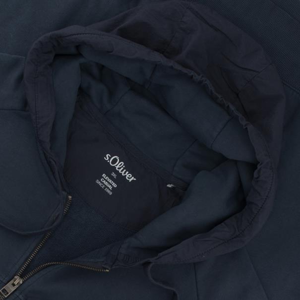 S.OLIVER Kapuzen-Sweatjacke dunkelblau