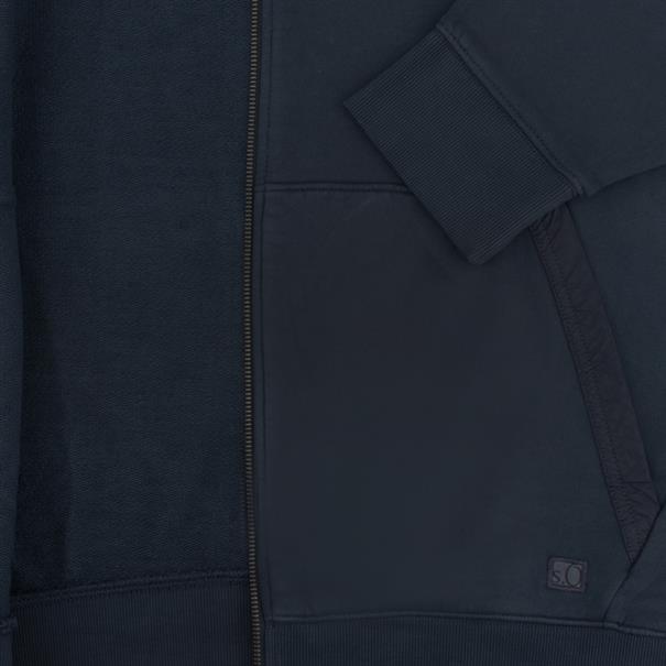 S.OLIVER Kapuzen-Sweatjacke dunkelblau