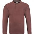 S.OLIVER langarm Henley-T-Shirt bordeaux