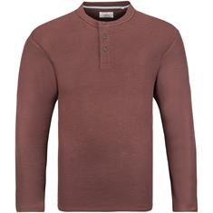 S.OLIVER langarm Henley-T-Shirt bordeaux