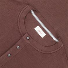S.OLIVER langarm Henley-T-Shirt bordeaux