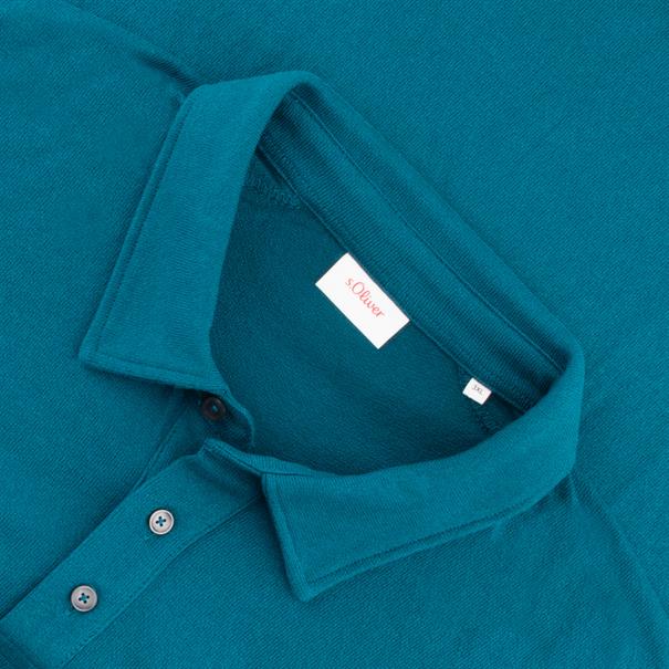 S.OLIVER langarm Polo petrol