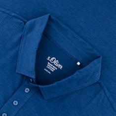 S.OLIVER Poloshirt blau-meliert