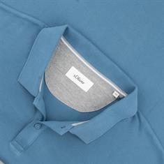 S.OLIVER Poloshirt - EXTRA lang blau