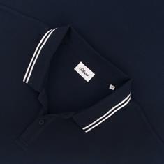 S.OLIVER Poloshirt - EXTRA lang dunkelblau