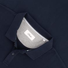 S.OLIVER Poloshirt - EXTRA lang dunkelblau