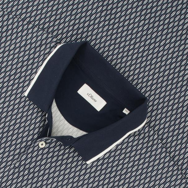 S.OLIVER Poloshirt EXTRA lang dunkelblau